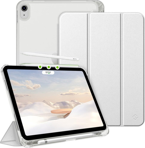 iPad Air 13inç M2 ile uyumlu Kılıf Cover Kalem Bölmeli PC Case A2898 A2899 A2900 Gri