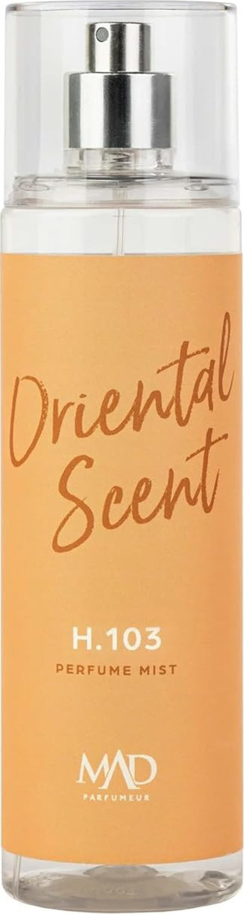 Mad H103 200 ml Kadın Body Mist,Ferahlatıcı Meyve Çiçek Esintisi,Kayısı, Erik, Yasemin ve Vanilya