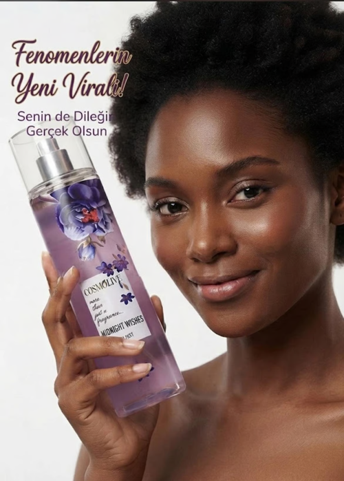 Midnight Wishes Body Mist 250 ml - Çarkıfelek Meyvesi, Mor Şakayık ve Vanilya Notalı Vücut Spreyi (Özel Seri)