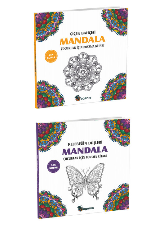 Egenis Mandala Boyama Kitap Seti – Çiçek Bahçesi & Kelebeğin Düşleri (2'Li Set)