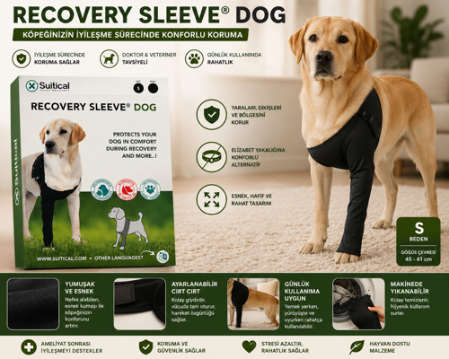 Suitical Recovery Sleeve® Dog – S Beden | Köpek Koruyucu İyileşme Kolluğu