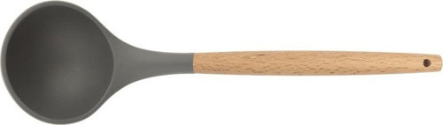 Silikon Kepçe Ahşap Saplı 32 cm