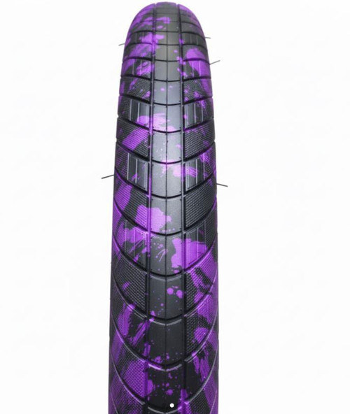 Asistan Drox DJ 26M Bisiklet Dış Lastik 26x2.40 Siyah-Mor Freeride Dirtjump Bisiklet Dış Lastiği