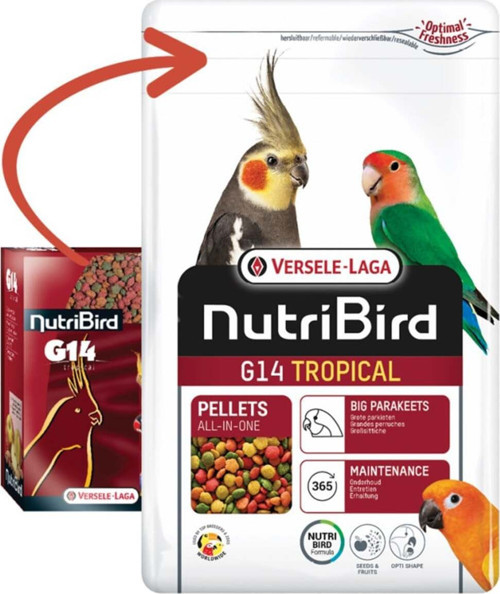 Nutribird G14 Tropıcal Paraket Pelet Yem 1Kg Bölme Paket