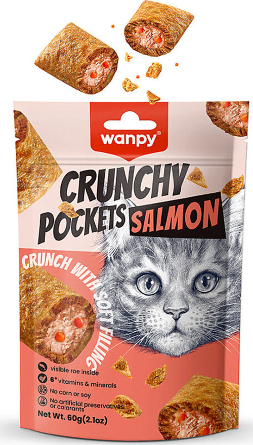 Kedi Crunch Ödül Somon & Havyar 60G
