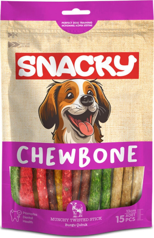 Munchy Köpek Burgu Çubuk Köpek Ödülü Köpek Ödül Maması 15'Li X 13Cm 105G