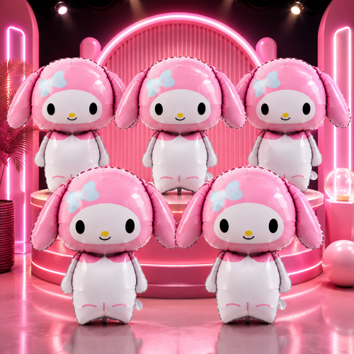 VIP YÜKSEK KALİTE 5 ADET DEV MY MELODY FOLYO BALON 65 CM MY MELODY BALON MY MELODY KONSEPT BALON