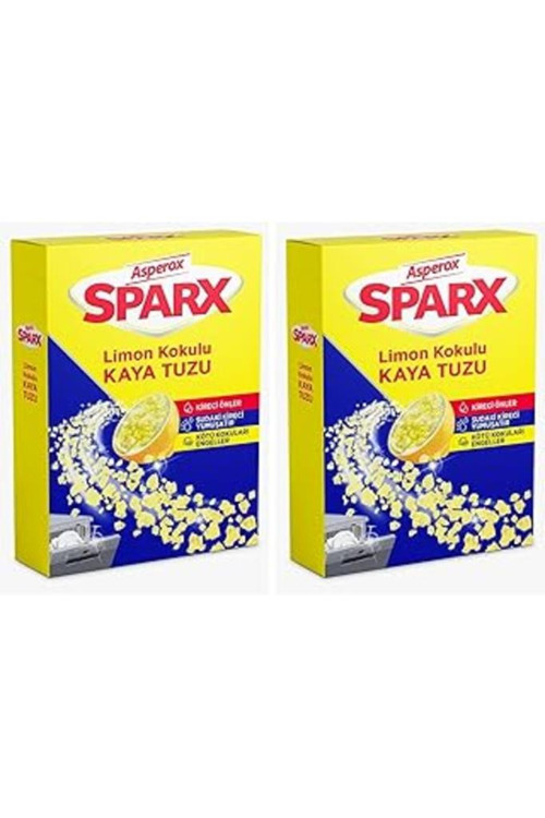 Sparx Limon Kokulu Bulaşık Makinesi Kaya Tuzu 1,5 Kg (2 Paketi)