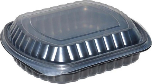 Tek Bölmeli Mikrodalga Yemek Kabı Kapaklı 50'li
