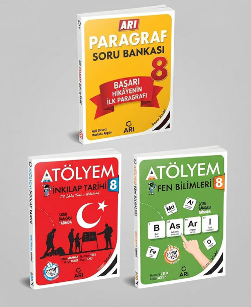 8.SINIF FEN BİLİMLERİ ATÖLYEM İNKILAP TARİHİ ATÖLYEM VE İLK PARAGRAF SORU BANKASI