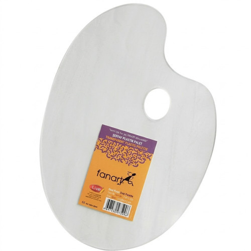 Academy Şeffaf Plastik Oval Palet 24x34 Cm