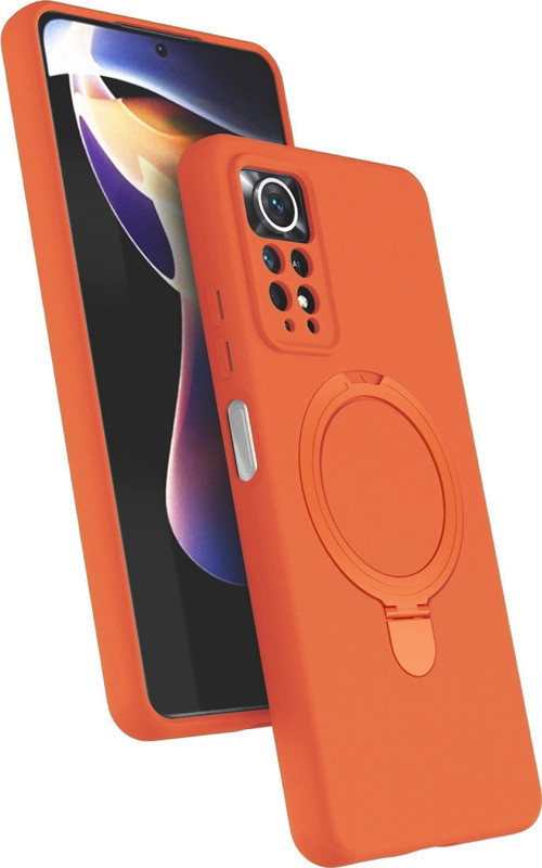 Xiaomi Redmi Note 12 Pro 4g Regal Magsafe Standlı Kapak - Turuncu