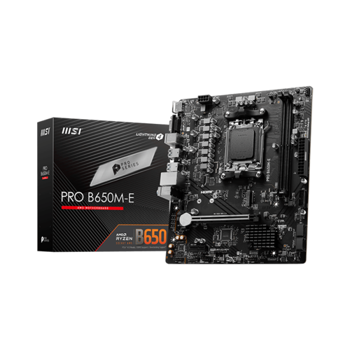 PRO B650M-E 6800MHz(OC) DDR5 Soket AM5 M.2 HDMI VGA mATX Anakart