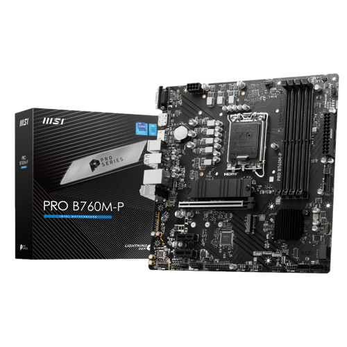 PRO B760M-P 6800MHz(OC) DDR5 Soket 1700 M.2 HDMI DP VGA mATX Anakart