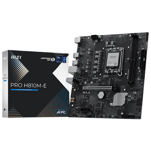PRO H810M-E 6400MHz(OC) DDR5 Soket LGA 1851 M.2 HDMI DP mATX Anakart