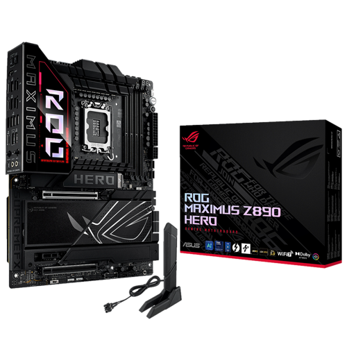 ROG MAXIMUS Z890 HERO 9200MHz OC WIFI 7 DDR5 Soket 1851 M.2 HDMI Thunderbolt 4 ATX Anakart