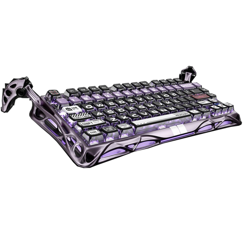 Mercury V75 Pro HE RGB Hall Effect Manyetik Switch İngilizce Q Iron Purple Kablolu Gaming Klavye
