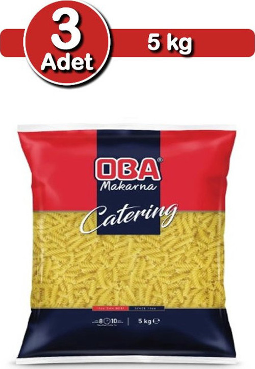 Burgu Makarna 5 Kg X 3 Adet | Stoklu Kullanım Paketi