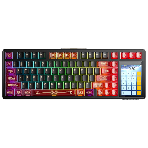 L99 Raindrop Switch Hot Swap 4" Ekranlı RGB Kırmızı Kablosuz Gaming Klavye