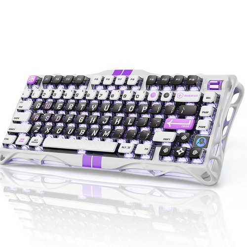 Mercury V75 RGB Manyetik Switch İngilizce Q Mecha Gray Kablolu Gaming Klavye