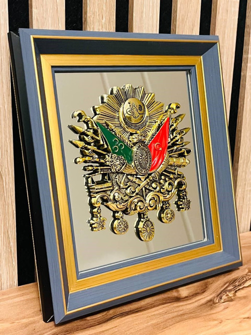 Osmanlı Kabartmalı Armalı Aynalı Tablo