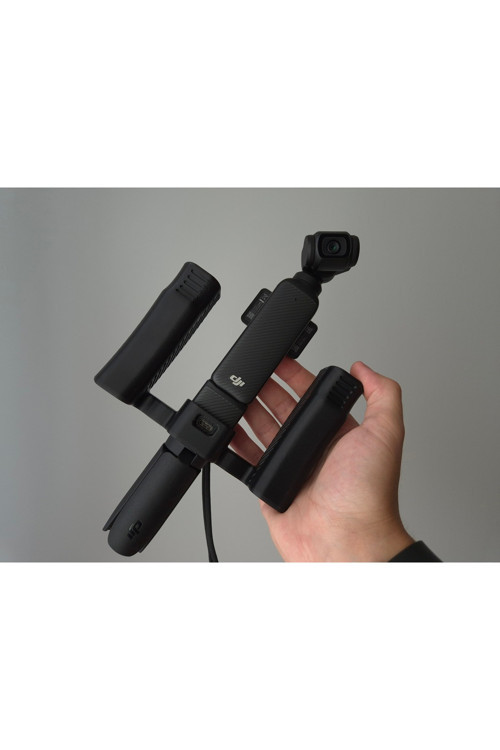DJI Osmo Pocket 3 / Pocket 4 İle Uyumlu İkili Tutacak ve Vlog Tutacağı