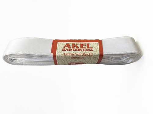 Dar Dokuma Krem Saten Kurdele - 2 Cm. x 10 Metre - 1 Adet