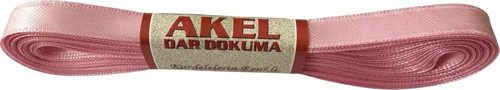 Dar Dokuma Toz Pembe Saten Kurdele - 1 Cm. x 10 Metre - 1 Adet