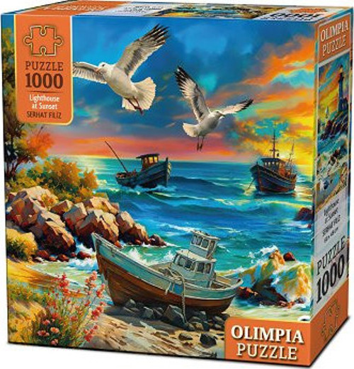 Puzzle 1000 Parça Lghthouse At Sunset