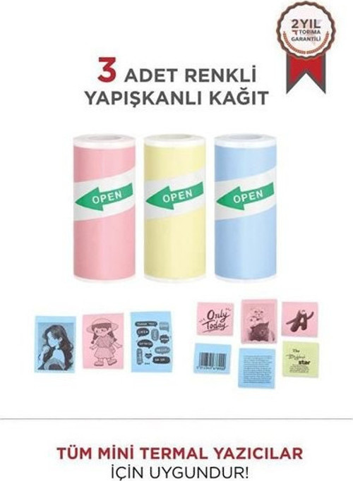 Paper-04 3'lü Rulo Film Yapışkanlı