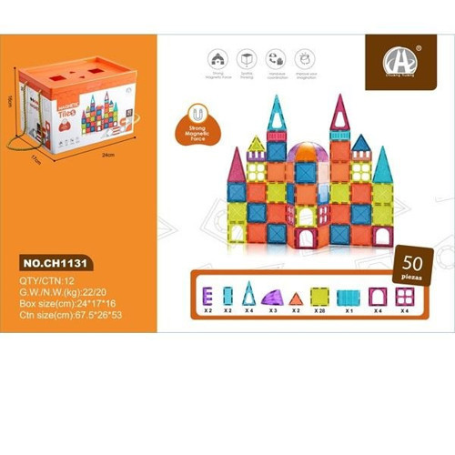 Başel Magnetic Tiles 50 Parça CH1131