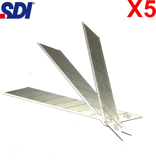 SDI 1361 Çelik Maket Bıçağı Falçata Ucu Yedeği 9mm 30 Derece Küçük 50'li