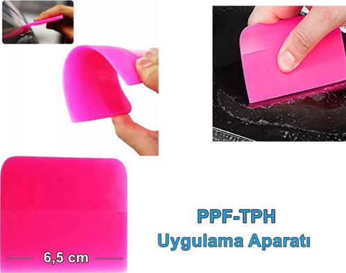 PPF/TPH Silikon Çekçek Ragle Cam Filmi Çekme Uygulama Aparatı Pembe 6x7.5cm