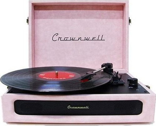 Crownwell CW001-LP Hoparlörlü Çantalı Pikap Açık Pembe