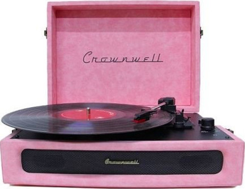 Crownwell CW001-DP Hoparlörlü Çantalı Pikap Koyu Pembe