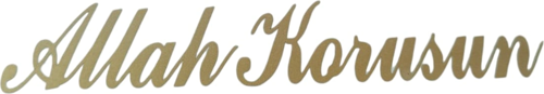 Allah Korusun Yazılı Oto Sticker Gold 14x3cm