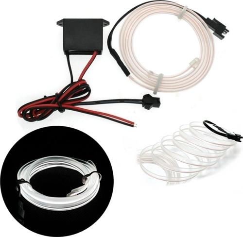 Fitilli İp Neon Led Torpido Şeridi 2 Metre Beyaz