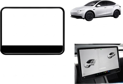 Tesla Model Y Standart ve Juniper Uyumlu Multimedya Ön Ekran Kenar Koruyucu Silikon Çerçeve Trim