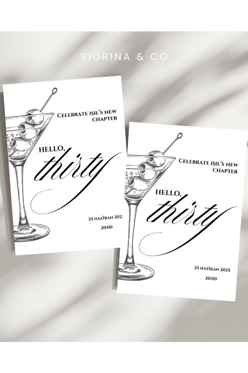 -10 Adet Doğum Günü, Birthday, Bride, Bachelorette Party Davetiye, Kart Kişiye Özel - Cards davcards2, one size