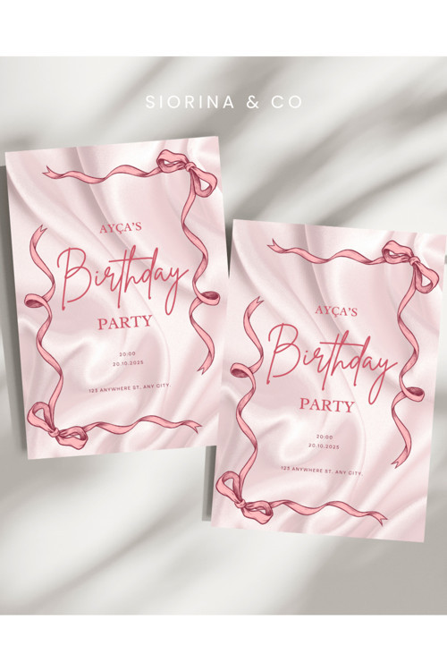 -10 Adet Doğum Günü, Birthday, Bride, Bridal Shower, Bachelorette Party Davetiye, Kart Kişiye Özel davcards6, one size