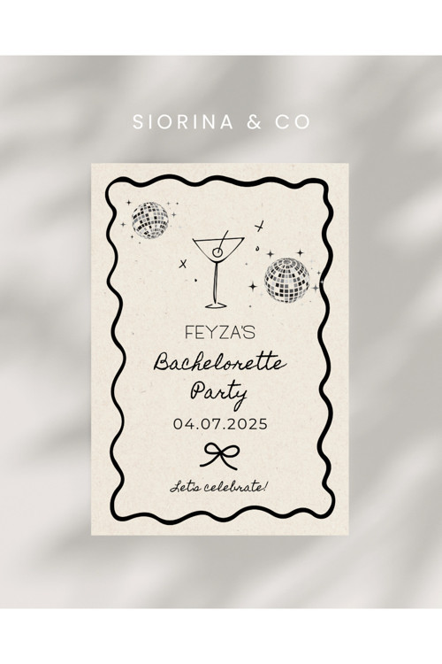Bride To Be Davetiye, Parti Kartı, Bekarlığa Veda Bachelorette Davetiyesi Kişiye Özel -10 Adet davetkart8, one size