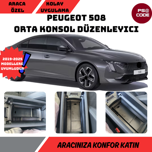 Peugeot 508 2020-2025 Modeller Orta Konsol Düzenleyici-Organizer