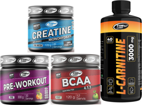 Gelişim Paket L-Carnetıne 3000mg/Pre-Workout 300g/Bcaa 120g/Creatine 120g