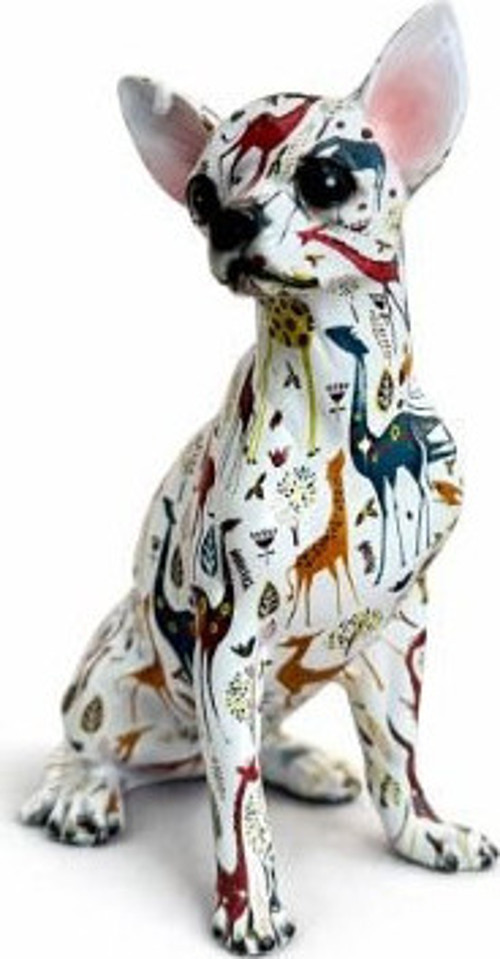 Pop Art & Desenli Chihuahua Köpek Biblo