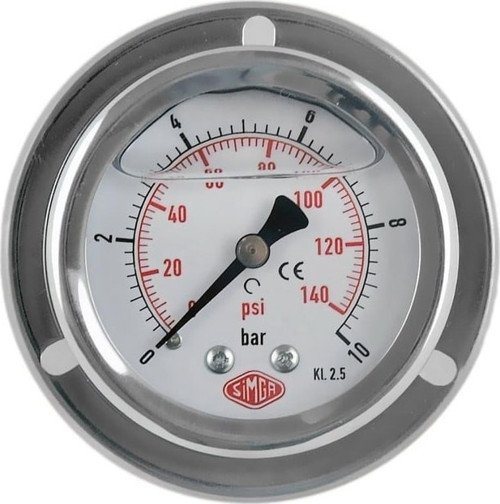 0-400 Bar Çap Ø63 Mm Ön Flanşlı Gliserinli Manometre