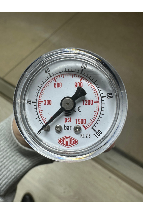 0-100 Bar Çap Ø52 mm Arkadan Bağlantılı Kuru Tip Manometre