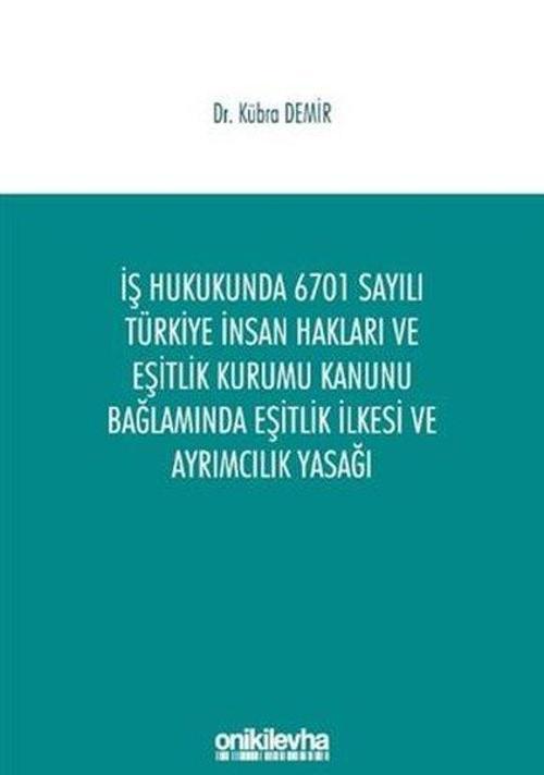İş Hukukunda 6701 Sayılı Türkiye İnsan Hakları ve Eşitlik Kurumu Kanunu Bağlamında Eşitlik İlkesi ve