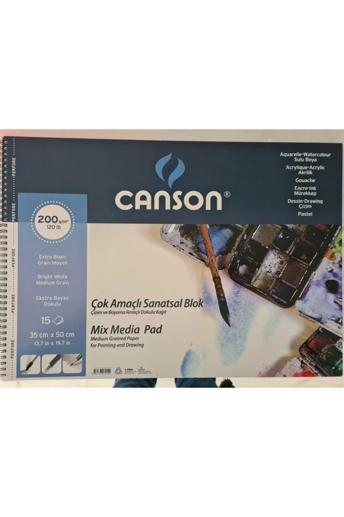 Çok Amaçlı Resim ve Çizim Defteri 200gr 35x50 cm 15 yp