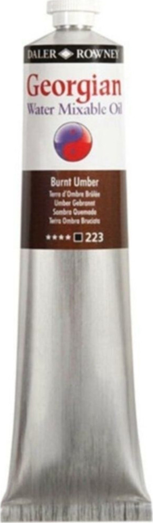 Georgian Water Mixable Oil Su Bazlı Yağlı Boya 200ml 223 Burnt Umber