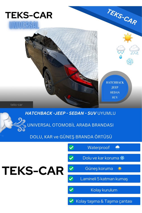 Otomobil Araba Brandası Dolu , Kar , Güneş Ve Yağmur 4 Mevsim Universal